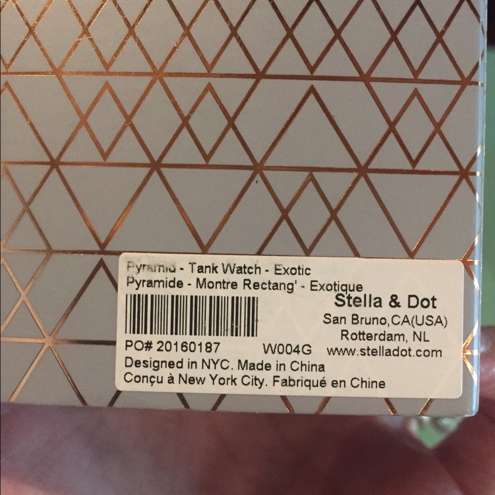Stella & Dot Pyramid Exotic Watch NIB